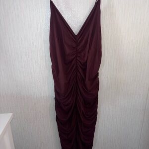 SHEIN Deep Brown Spaghetti Strap Dress